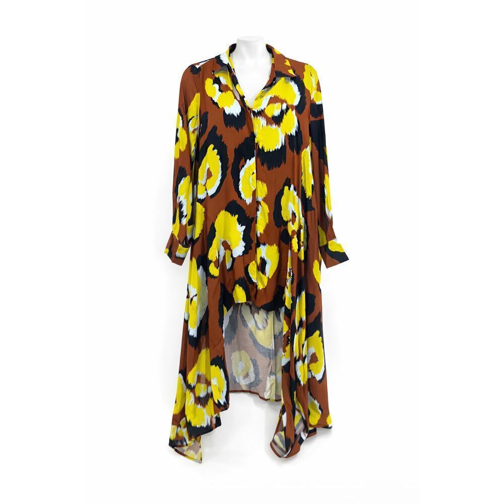 Just Cavalli Animal Print Long-Sleeve Tunic Size IT 38 US 2 NWT Cheetah Italy